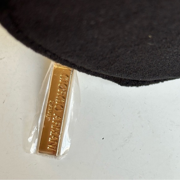 GIORGIO ARMANI ROUND BEAUTY BAG BLACK VELVET HANDBAG - Picture 3 of 12